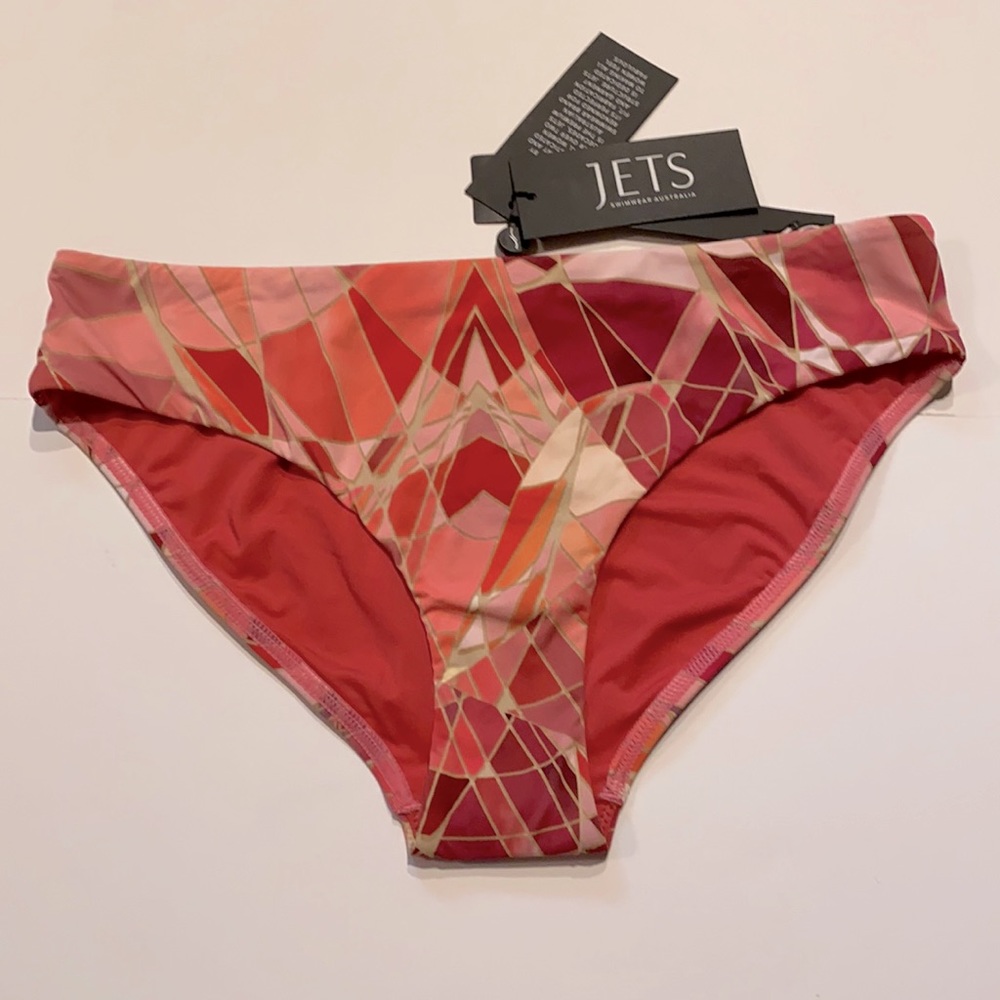 Jets Swimwear SZ 8 Rosewood Bikini Bottoms New D25